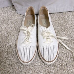 Ugg Pinkett White Lace Light Sneakers Size 8.5